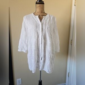 Pleione Boho Button-down Blouse
